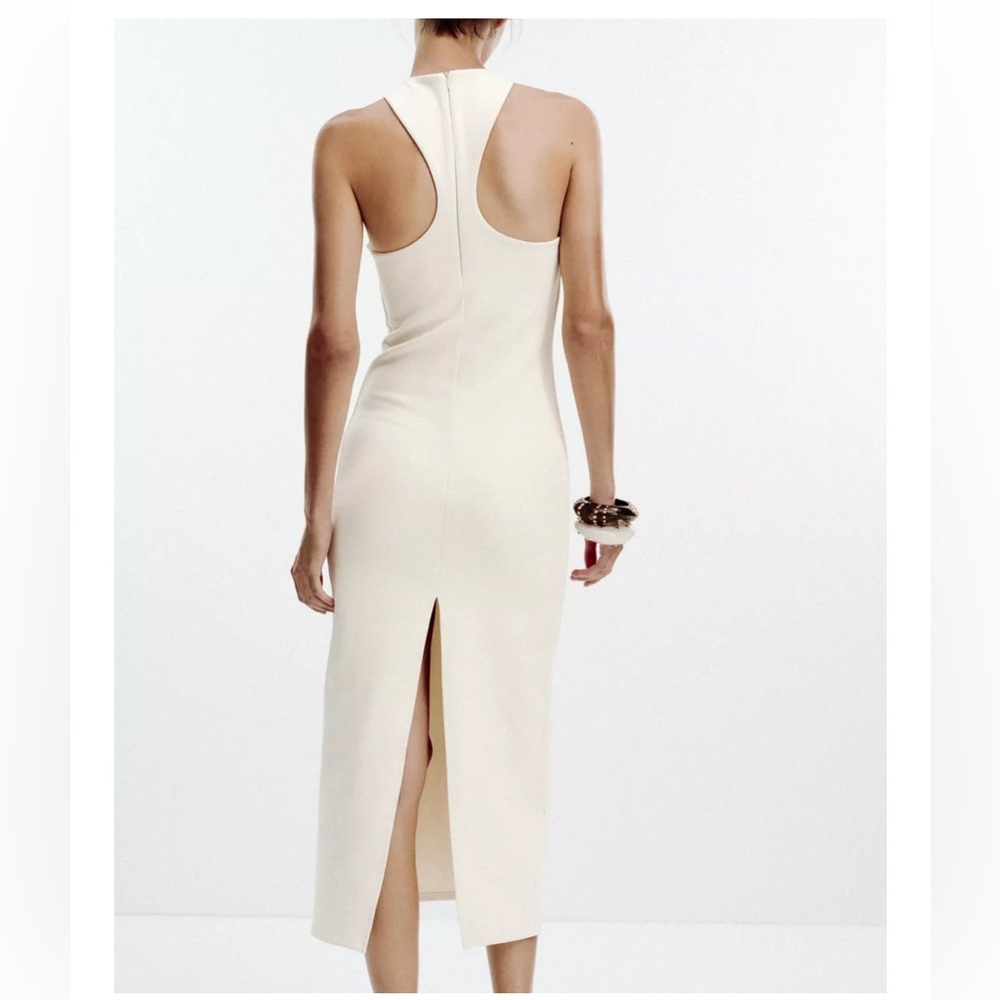 Zara HALTER INTERLOCK‎ DRESS - Picture 2 of 3